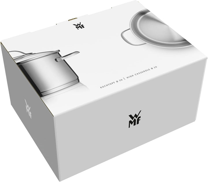 WMF Diadem Plus Kochtopf gross 20cm, Glasdeckel, Fleischtopf Induktion 3,7l, Cromargan Edelstahl pol