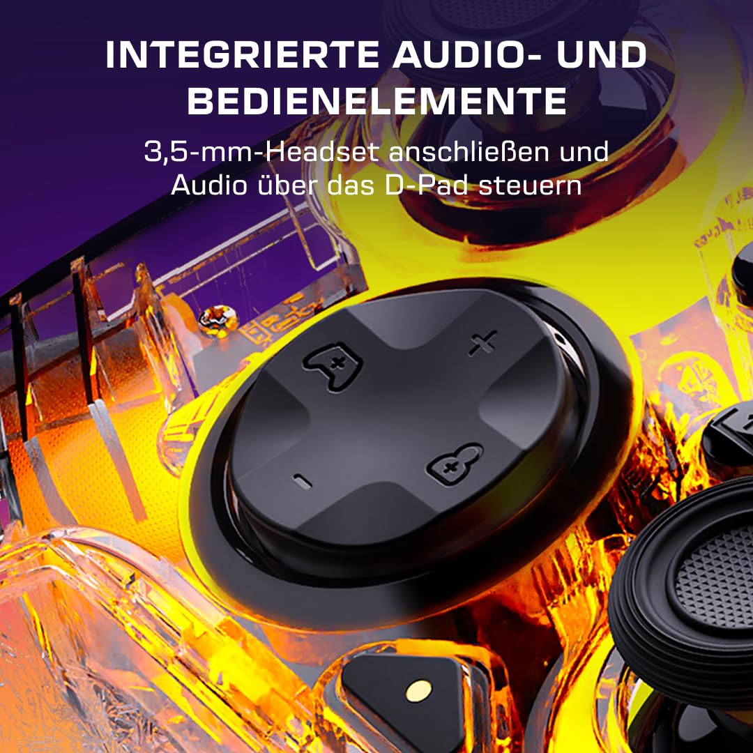 Turtle Beach Afterglow RGB-Controller mit Kabel, lizenziert für XBOX &amp; PC | Transparent, XBOX Series