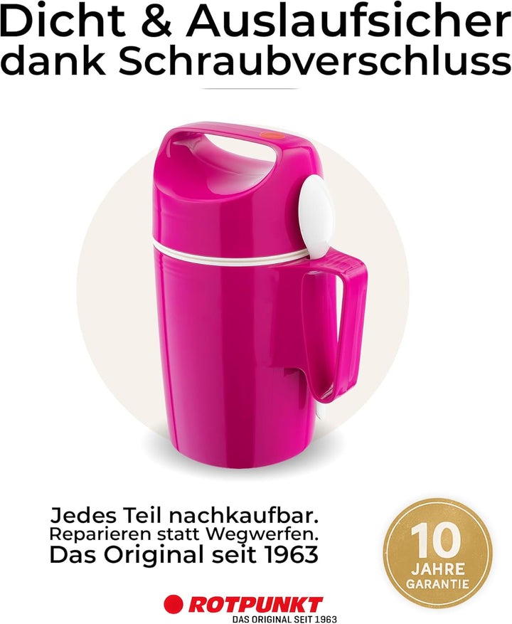 ROTPUNKT Thermobehälter für Essen 850 ml inkl. Löffel – Thermo Lunchbox Heiss & Kalt I Made in Germa