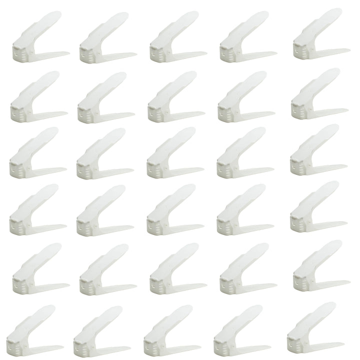 30 x Verstellbarer Schuhregal Schuhstapler schuhaufbewahrung Schuhorganizer Schuhhalter Farbe: Weiss