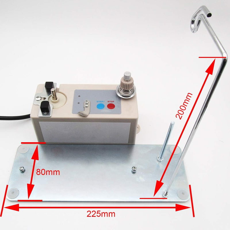 ckpsms Marke - 220 V automatischer Spulenwickler und Gewindeständer für 1/4 "(6 mm) Mittellochspulen