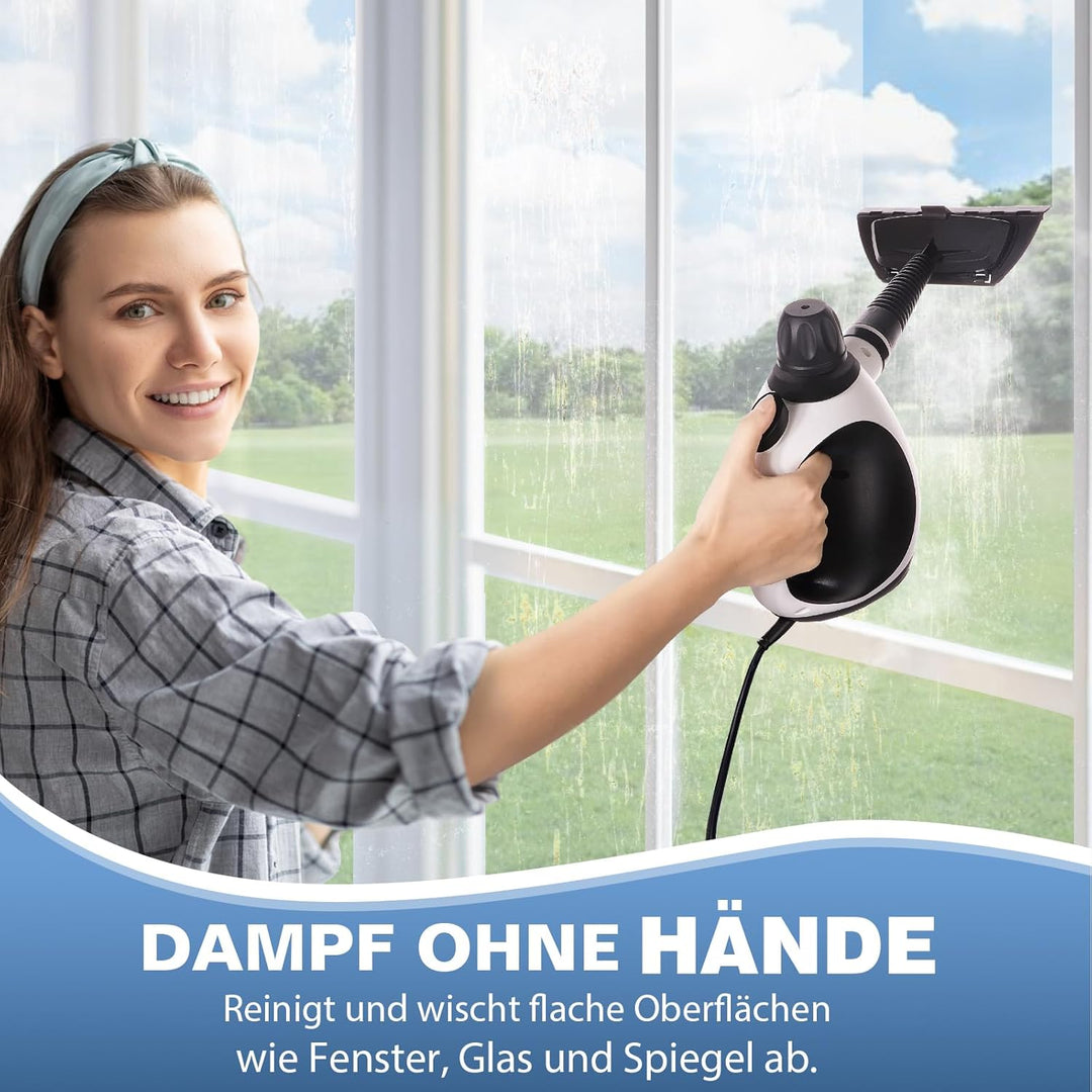 KLONA Handdampfreiniger, Dampfreiniger für Zuhause, Mehrzweck-Dampfreiniger mit 10 Zubehörteilen für