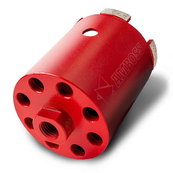 Diamant Dosensenker Ø 82 mm / M16 / DEX System / 90mm Nutzlänge - Amboss Red Force Premium für Mauer