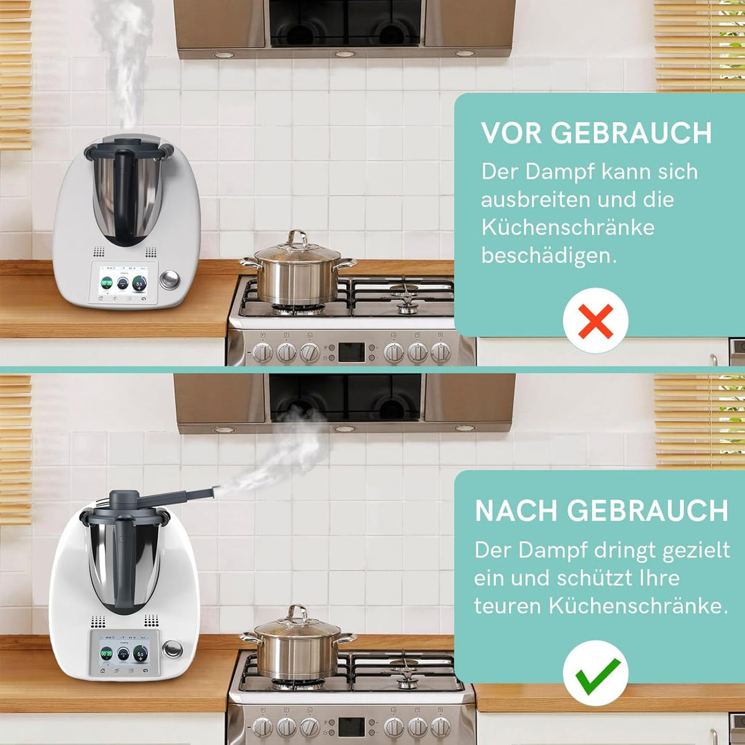 Dampfumleiter für Thermomix TM6 TM5 TM31, Dampfumleitung zum Schutz von Küchen Hängeschränken, Dampf