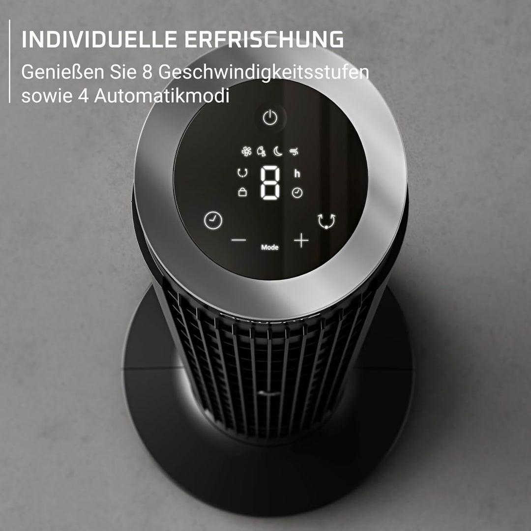 Rowenta Eole Silence Force, Tower Fan, Powerful Refreshment, Extremely Silent, Energy-Saving, Black