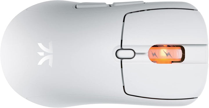 Fnatic BOLT Weisse Kabellose Gaming Maus – Pixart 3370 Sensor, 69g, WiFi & Bluetooth, Akkulaufzeit 1