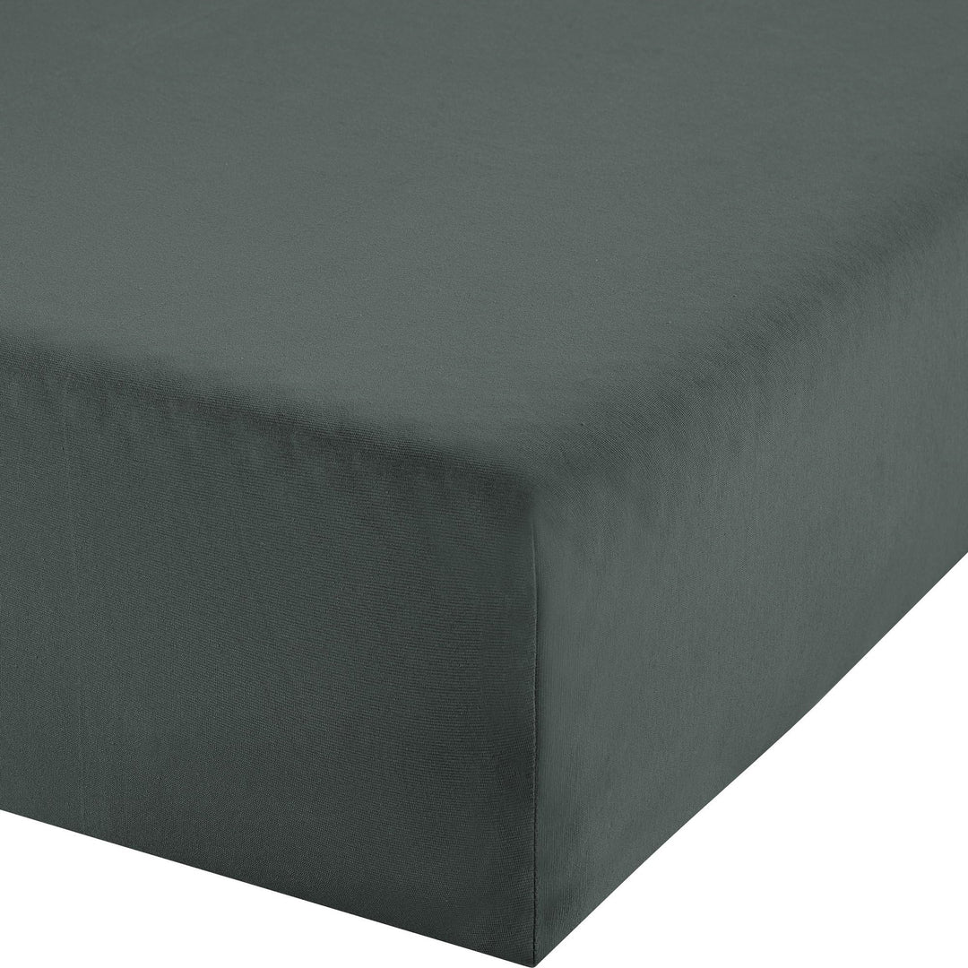 Erwin Müller Boxspringbett-Spannbettlaken Freising Elasthan-Jersey-Stretch anthrazit Grösse 140x200-