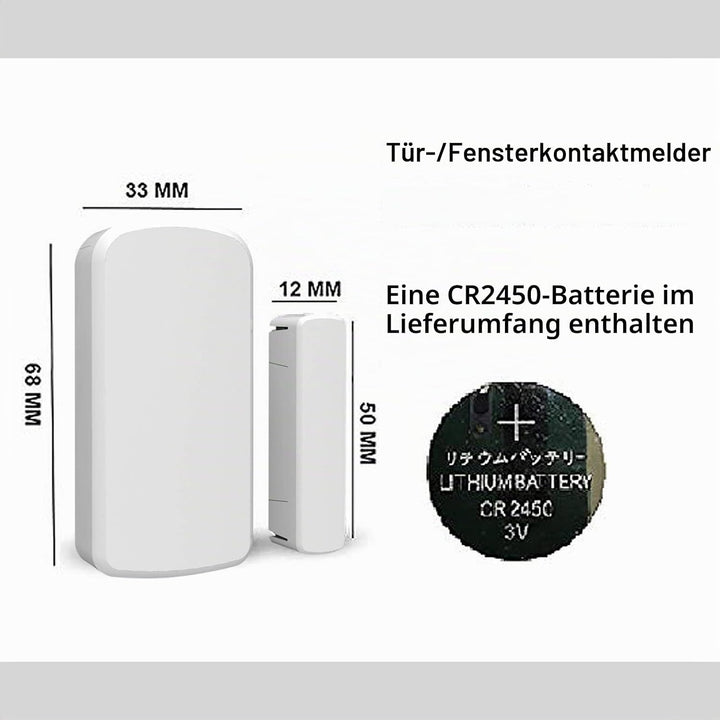 Wolf-Guard Wireless Solar Sirene Alarm (110dB), integrierter Akku, Manipulationsalarm, kabelloser Ha