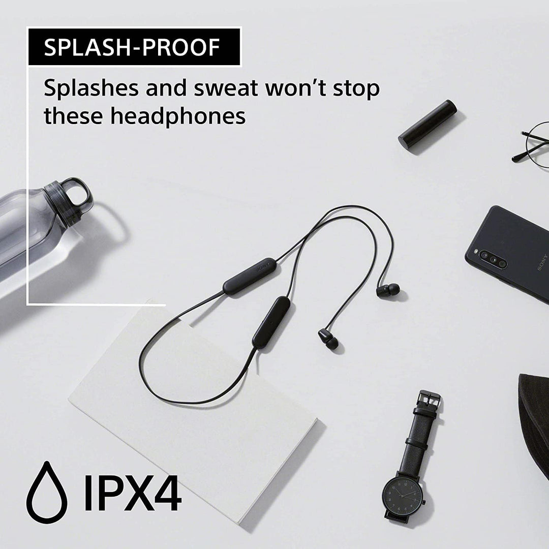 Sony kabellose WI-C100 In-Ear-Kopfhörer (bis zu 25 Stunden Akkulaufzeit, optimiert für Sprachassiste