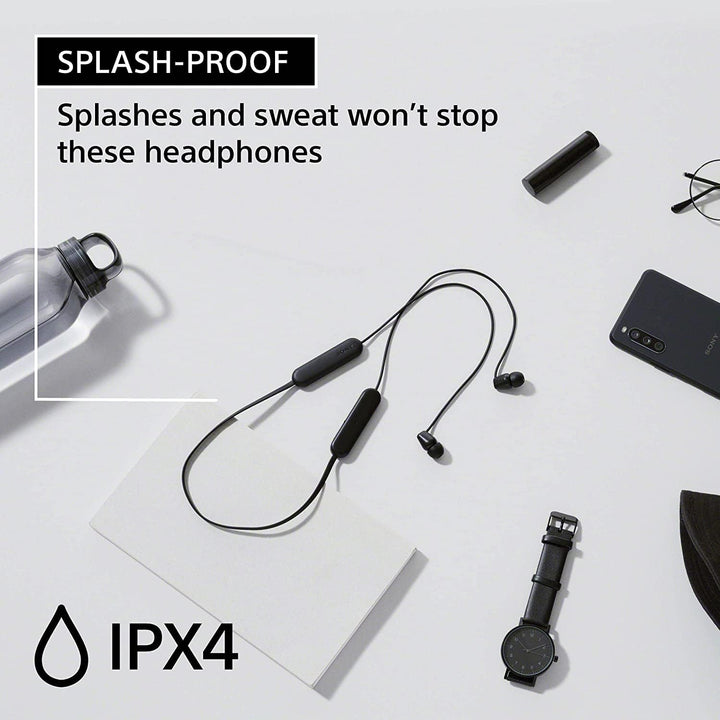 Sony kabellose WI-C100 In-Ear-Kopfhörer (bis zu 25 Stunden Akkulaufzeit, optimiert für Sprachassiste