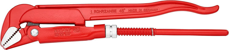 KNIPEX Rohrzange 45 Grad abgewinkeltes Maul, Chrom-Vanadium, rot pulverbeschichtet, 320 mm, 83 20 01