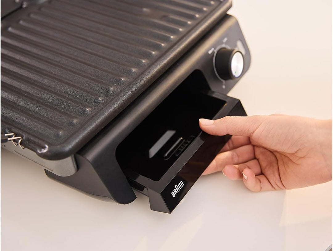 Braun MultiGrill 5 CG5033IGY, 3in1 Grillpositionen (Kontaktgrill, BBQ, Ofen), 230°, abnehmbarer Fett