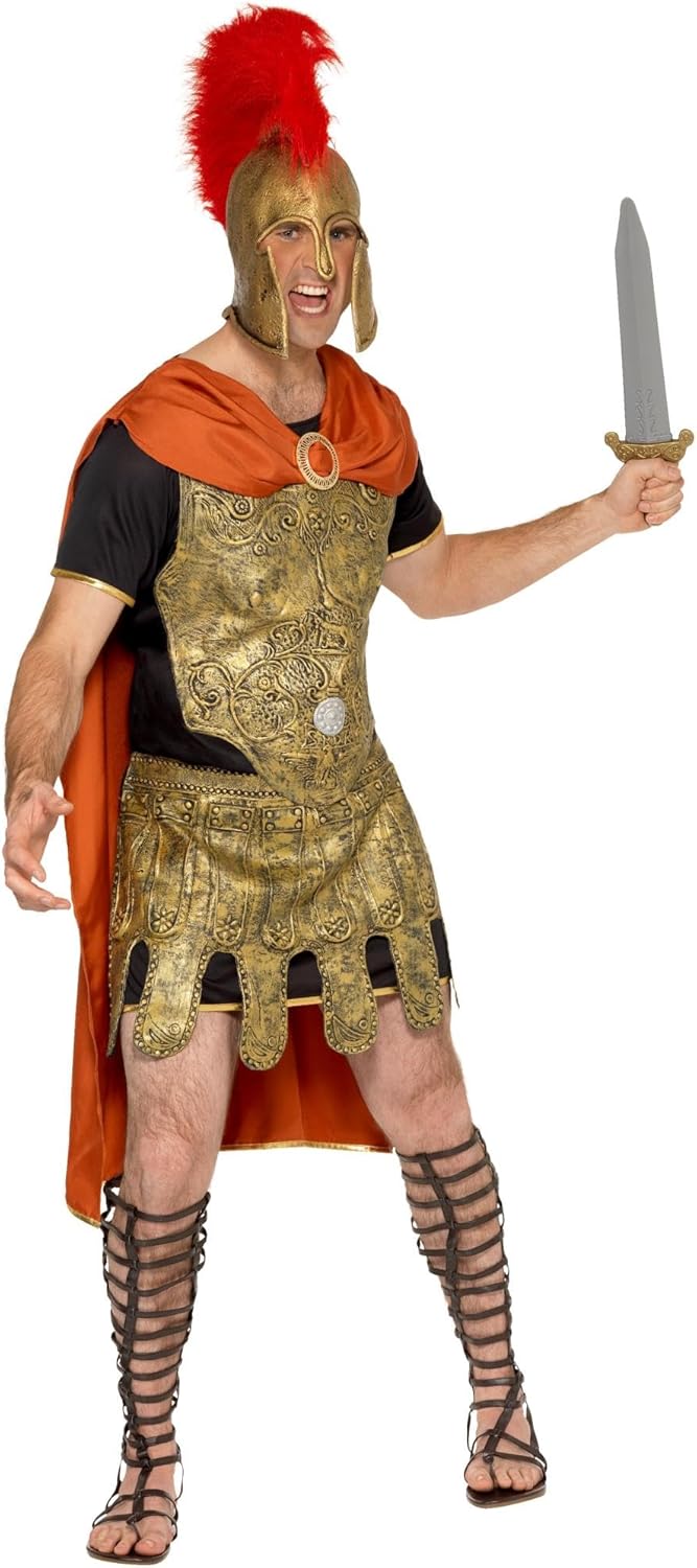 Smiffy's Römischer Soldat Komplette Rüstung Erwachsenenkostüm M Gold, M Gold