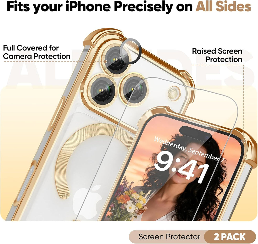 GOODVISH Handykette für iPhone 17 Pro Max Hülle mit Band, mit 2 Stück Schutzfolie und Kamera Schutz,