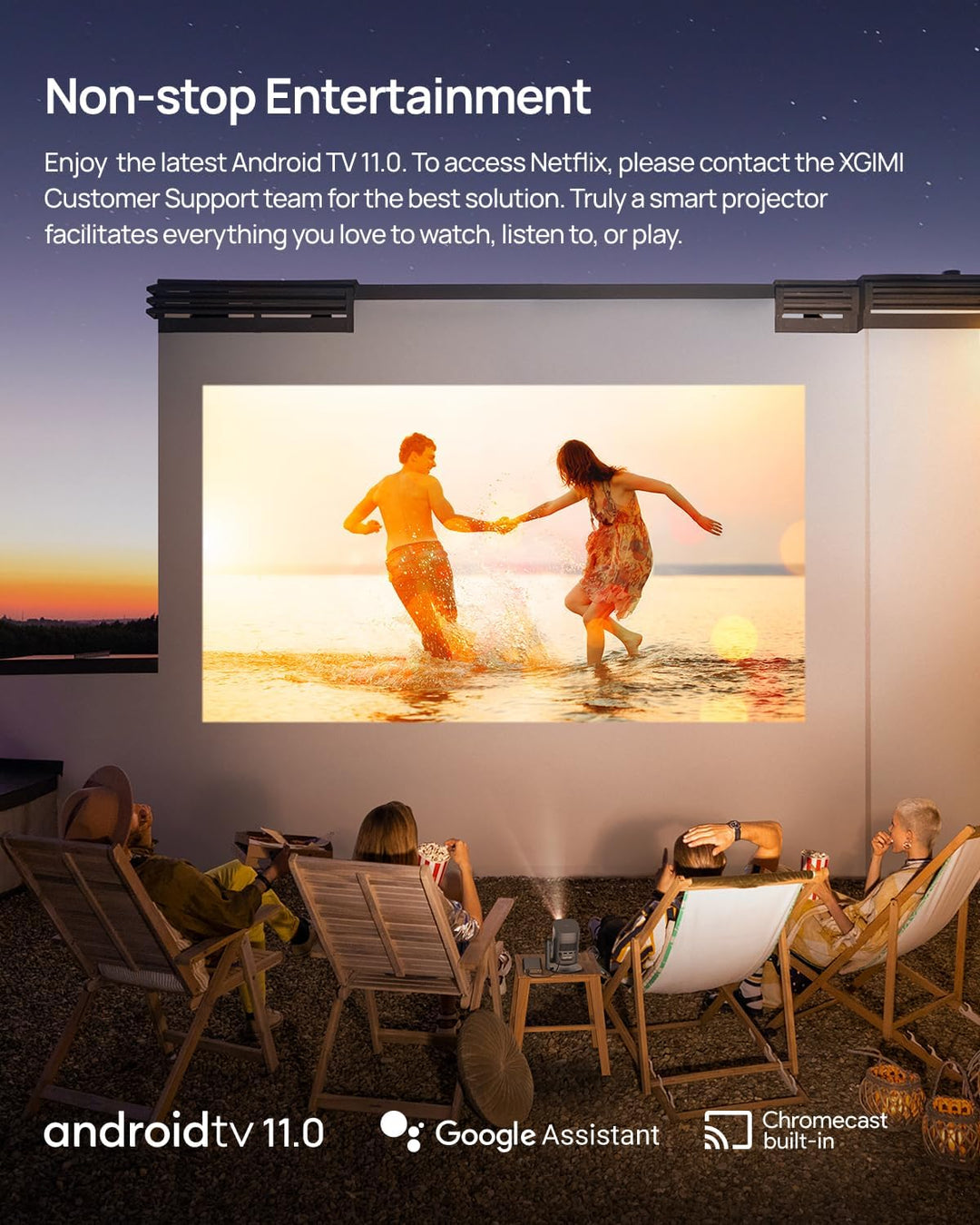 XGIMI MoGo 2 Pro Beamer, 1080P Beamer, mit Mehrwinkelständer, WiFi und Bluetooth, 4K Unterstützt, He