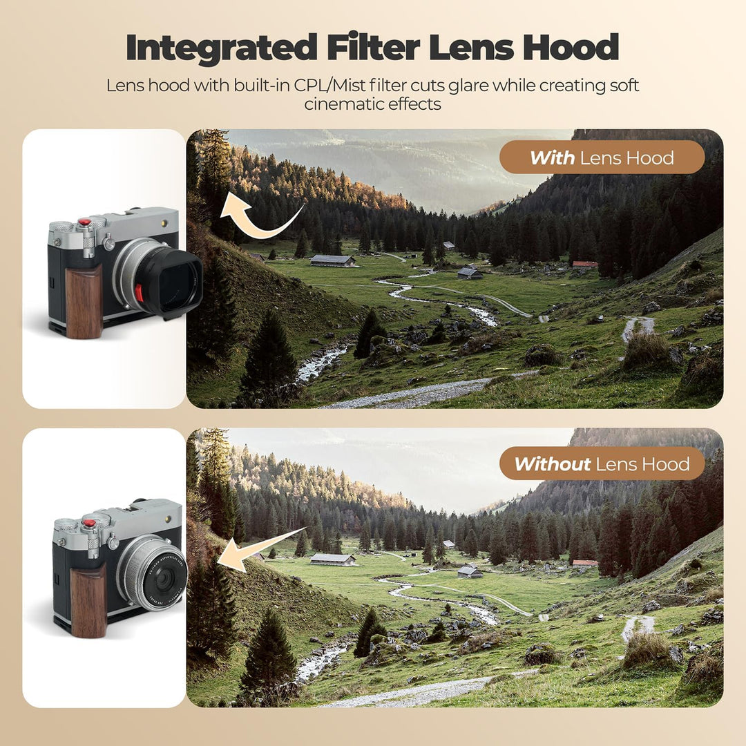 Freewell The Real Gegenlichtblende - Hybrid CPL/Mist Filter, Flipable, Touchless Filterbetrieb für F