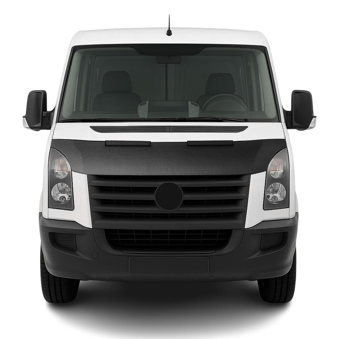 OMAC Haubenbra Steinschlagschutz Bonnet Bra kompatibel mit VW Crafter 2006-2017 Carbon Halb Schwarz,