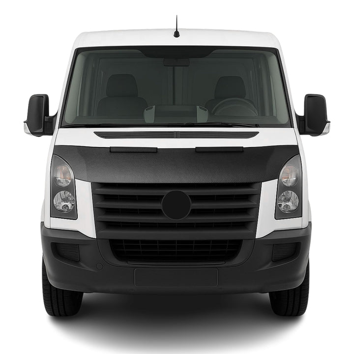 OMAC Haubenbra Steinschlagschutz Bonnet Bra kompatibel mit VW Crafter 2006-2017 Carbon Halb Schwarz,