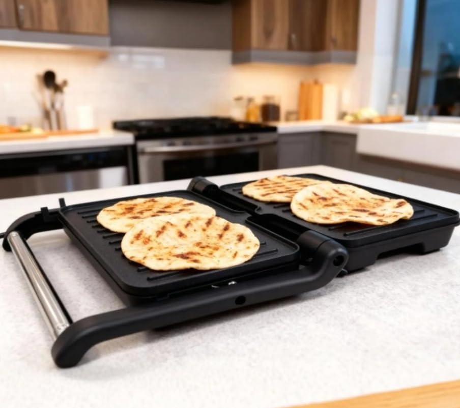 Sandwich Toaster Grill Panini Tortilla 1200W Non-stick coating 180° CAL