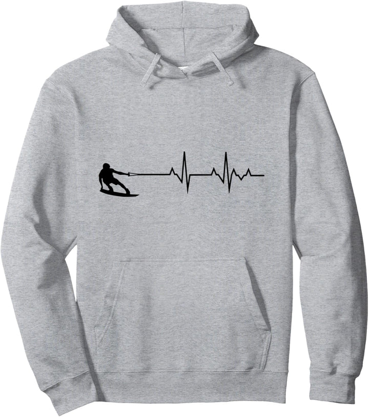 Wakeboard Herzschlag See Wassersport Wakeboarden Surfen Pullover Hoodie