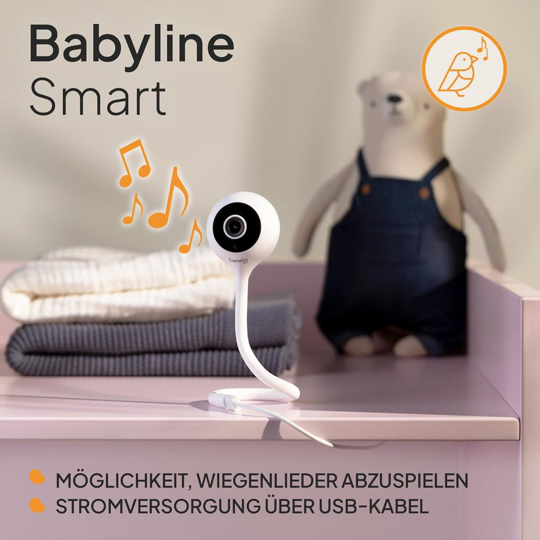 LIONELO Babyline Smart elektronisches Babyphone,Baby Camera Wi-Fi,Mobile Applikation,Bewegungs Geräu