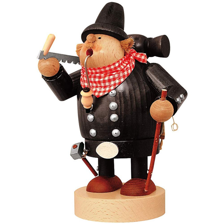 KWO Olbernhau 21578 Räuchermännchen Zimmermann, 21 cm