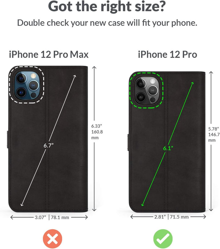 Snakehive iPhone 12 Pro Hülle Leder | Stylische Handyhülle mit Kartenhalter & Standfuss | Handyhülle