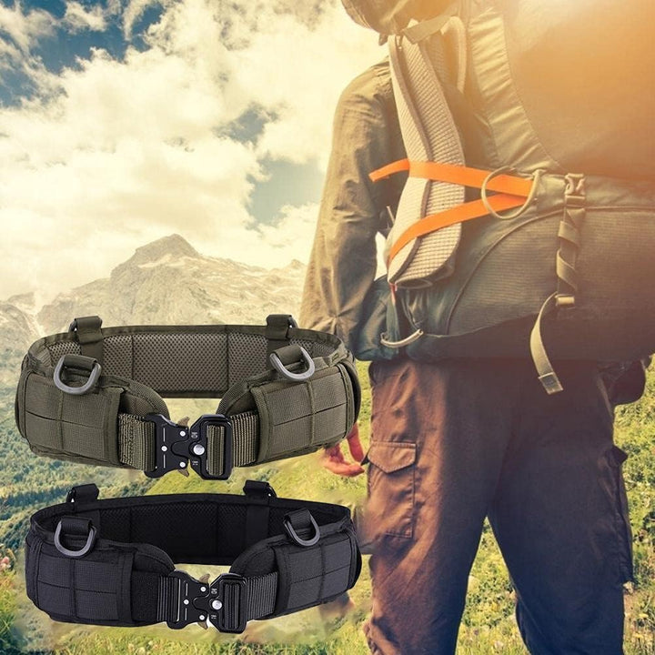 Fencelly Dicker Nylon-Gürtel, multifunktionaler taktischer Outdoor-Bund mit Hüfttasche, verstellbare