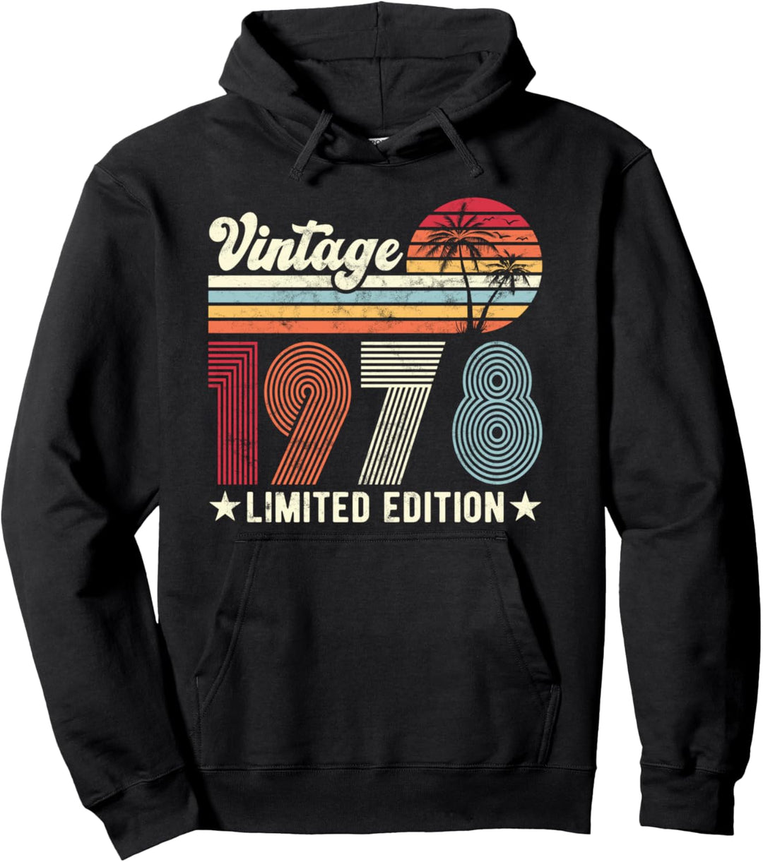 Vintage 1978 Geburtstag Sonnenuntergang Geboren 1978 Pullover Hoodie