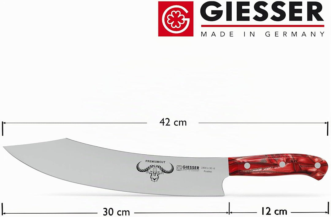 GIESSER 227793067 Premiumcut Barbecue-Messer, Red Diamond 30 cm Barbeque Red Diamond, 30 cm Barbeque
