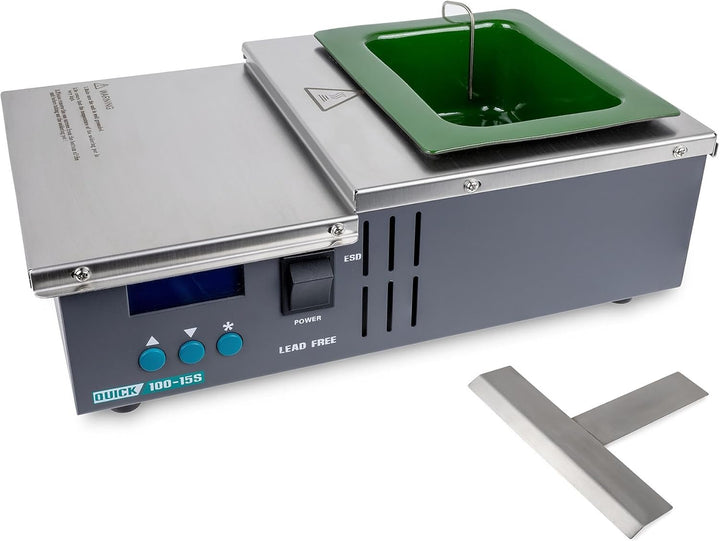 QUICK sensorgeregelter Löttiegel Titanium beschichtet 600 W Lötbad 98 x 121 mm 150-450°C für bleifre