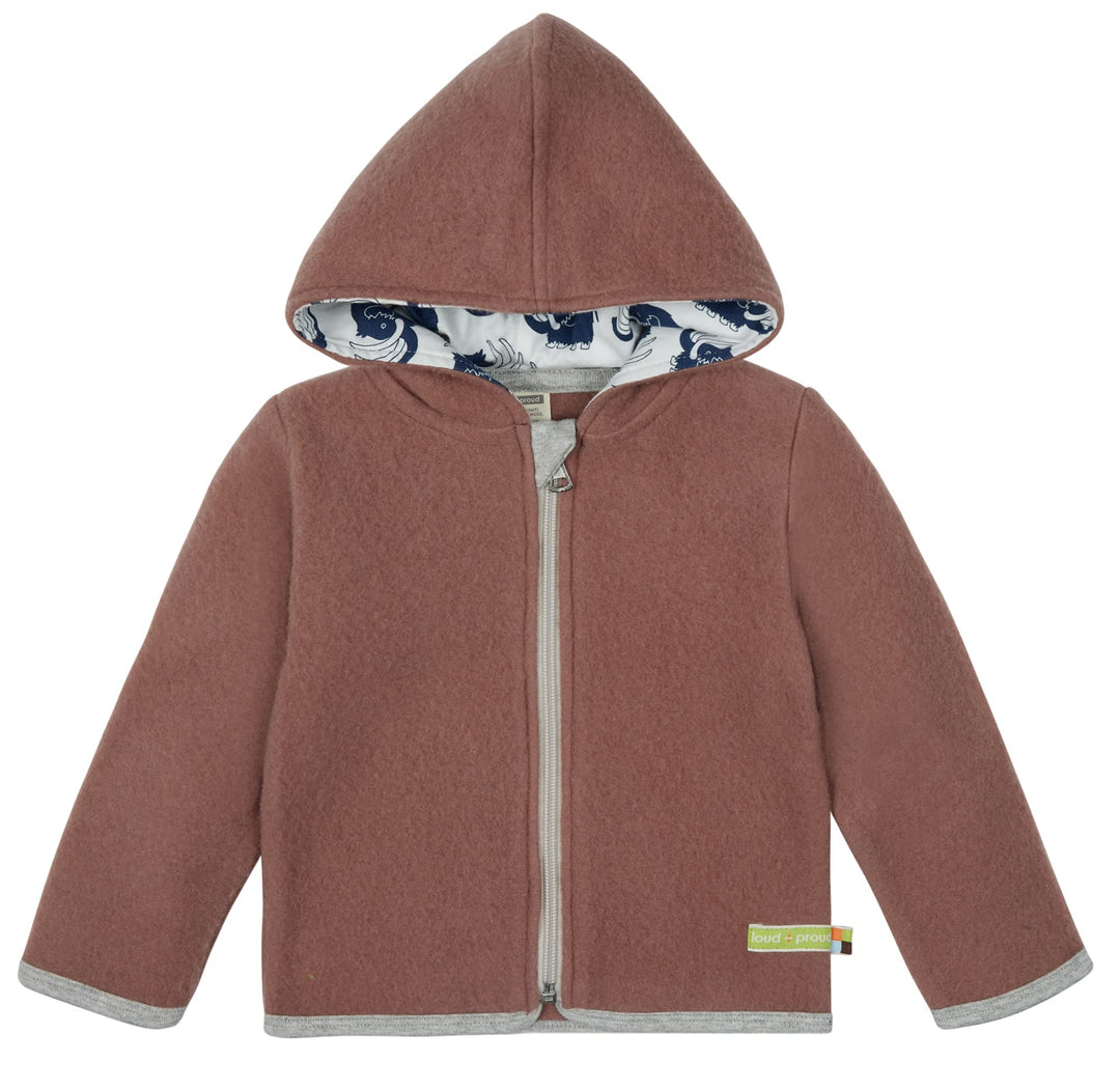 loud + proud Unisex Kinder Wollfleece, GOTS Zertifiziert Jacke, 60 nou