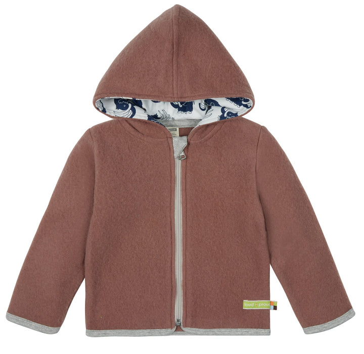 loud + proud Unisex Kinder Wollfleece, GOTS Zertifiziert Jacke, 60 nou