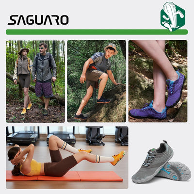 SAGUARO Unisex Barfussschuhe Damen Minimalistische Fitnessschuhe Herren Outdoor Wanderschuhe Trailla