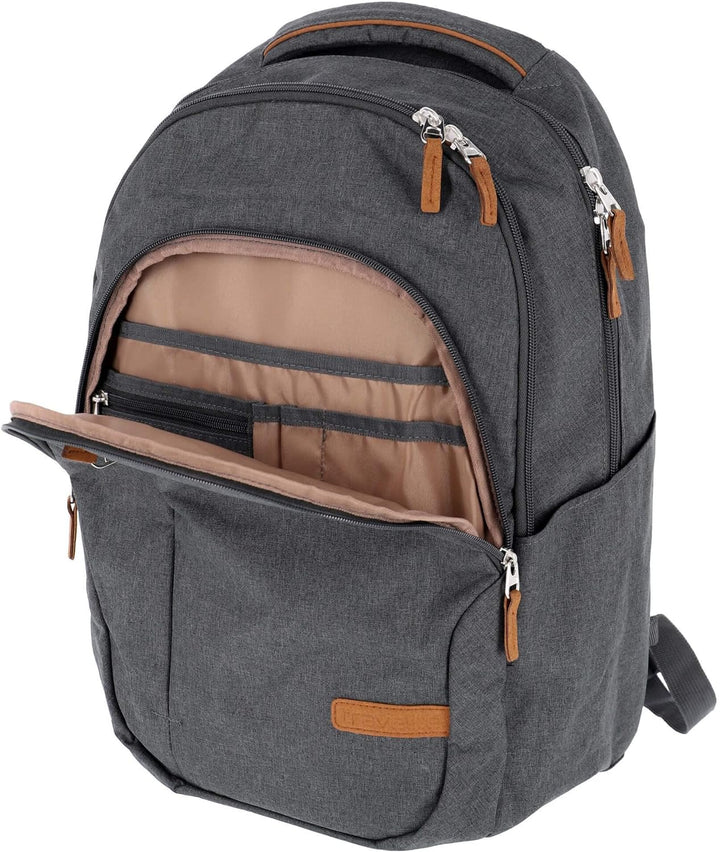 Travelite BASICS ALLROUND backpack melange, anthracite, Unisex-Erwachsene Rucksack, ANTHRACITE,