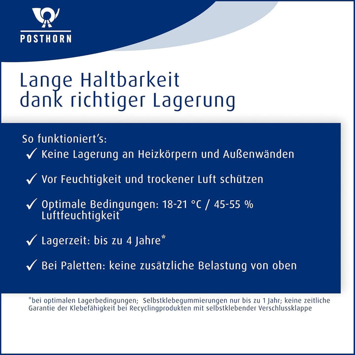 POSTHORN Versandtasche C4 (324x229x1mm) haftklebend mit Fenster 100g weiss FSC 250 Stück