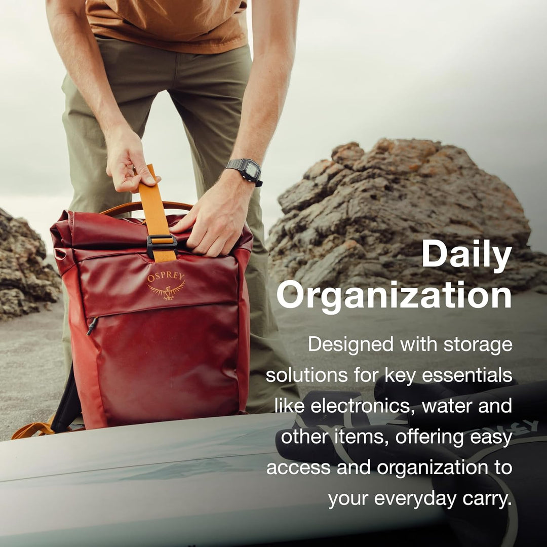 Osprey Unisex – Erwachsene Transporter Roll Top Lifestyle Pack Einheitsgrösse Tan Concrete, Einheits