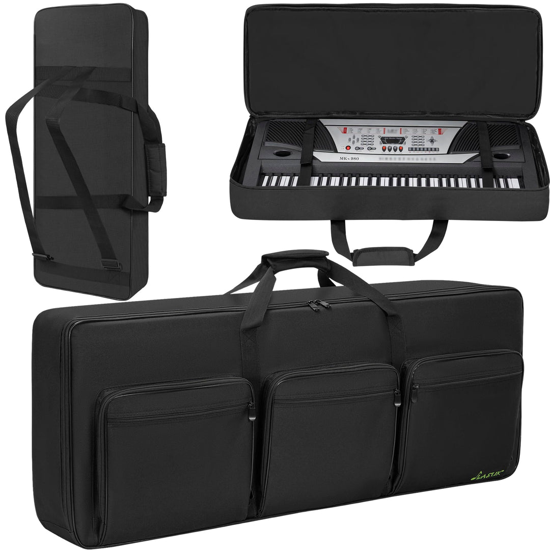 61 Key Keyboard Tasche, Robuste 600D Oxford Keyboardtasche 61 Tasten mit 10 mm Polsterung, Keyboard-