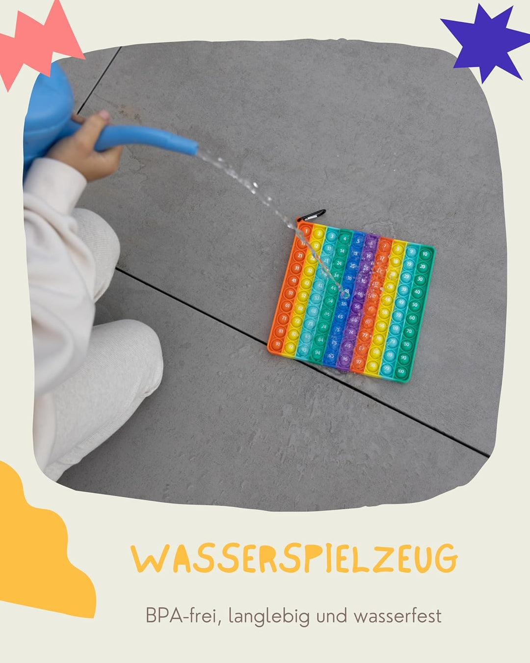 Valino PopIt 2 in 1 Multiplikationsbrett und Hundertertafel | 1x1 Lernen Spiel für Montessori | XXL