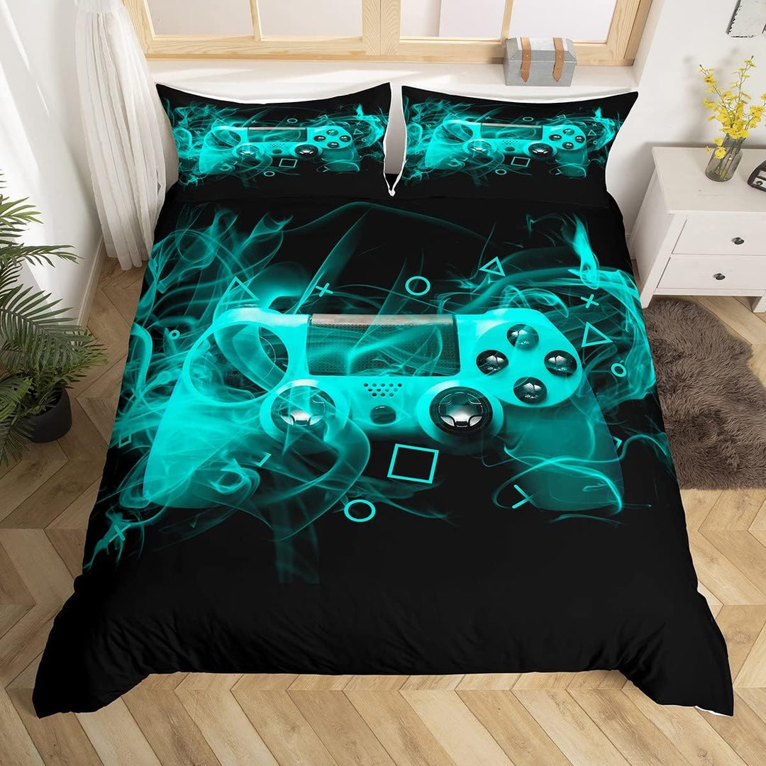 Tbrand Kinder Gamer Bettbezug Set Teens Gamepad Schlafzimmer Dekor für Jungen Mädchen Videospiel Con