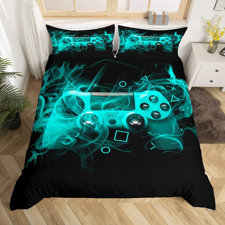 Tbrand Kinder Gamer Bettbezug Set Teens Gamepad Schlafzimmer Dekor für Jungen Mädchen Videospiel Con