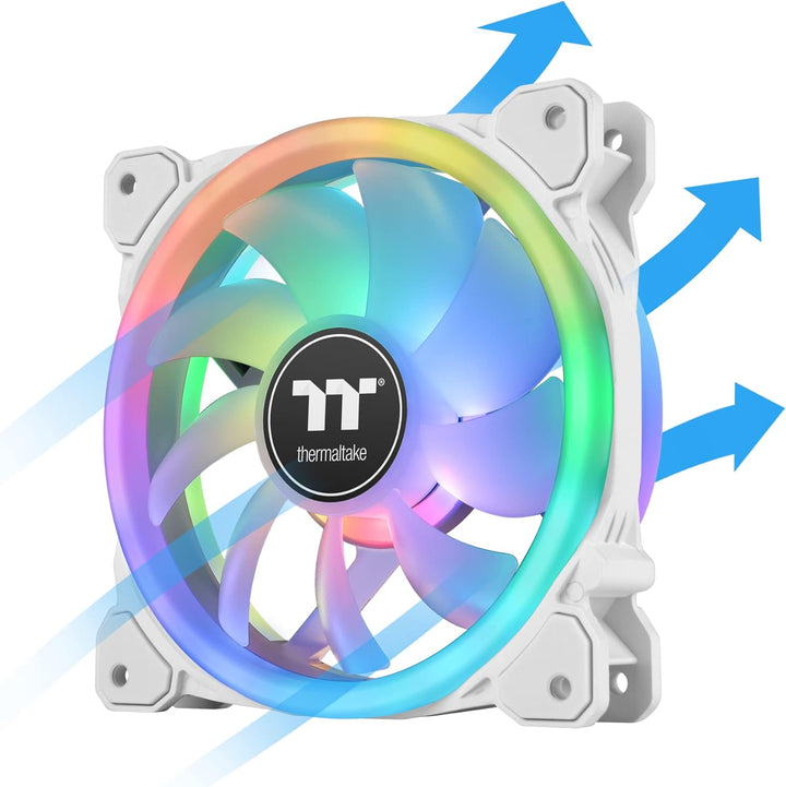 Thermaltake SWAFAN 14 RGB Radiator Fan TT Premium Edition White 3 Pack Weiss 140mm, Weiss 140mm