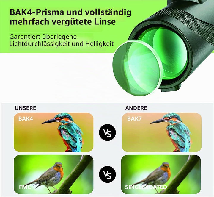 Monokular-Teleskop 80x100 High Definition für Erwachsene High Powered mit Smartphone Adapter Telesko