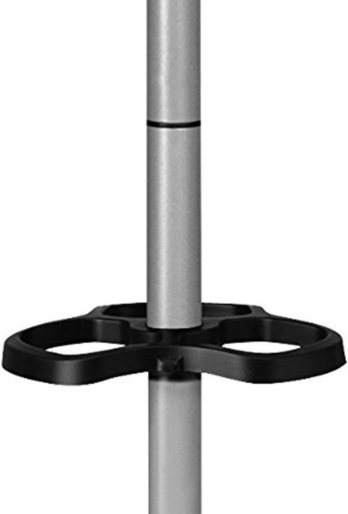 Unilux Cypres Garderobenständer, mit höhenverstellbarem Schirmständer, grau Metall-grau, Metall-grau