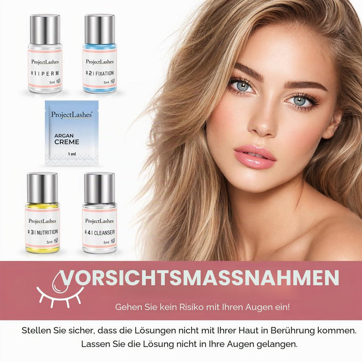 XXL – Lash Lifting Set – Professionelles Semipermanentes Wimpernlifting Kit – 12-15 Anwendungen – Fü