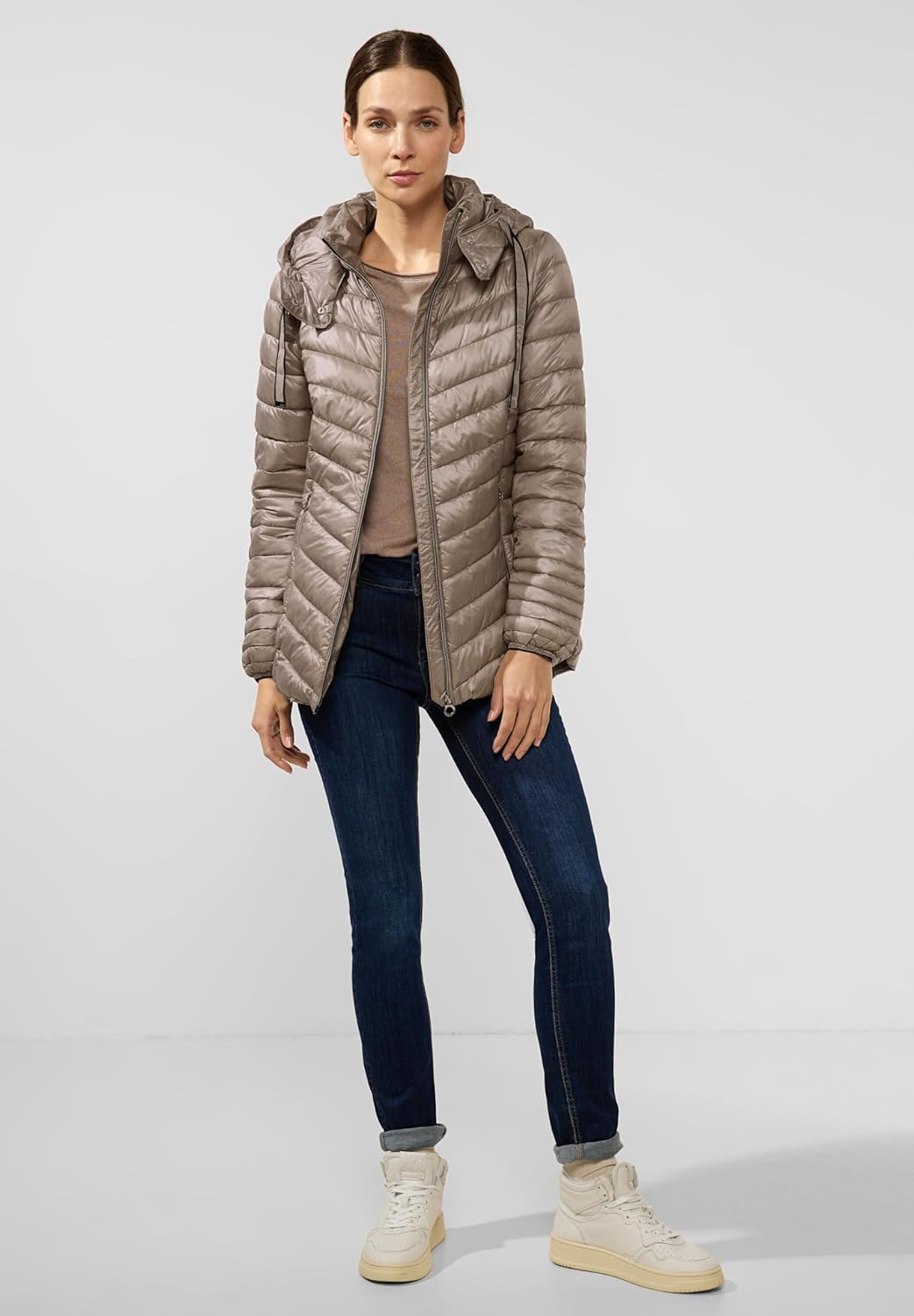 Street One Damen Steppjacke, light iced gold