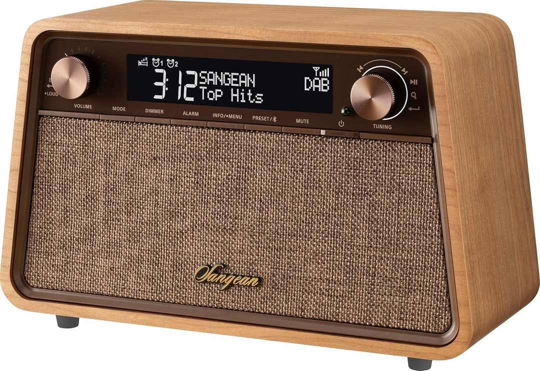 Sangean WR-201D Dab+(10), FM RDS (10) Radio mit Bluetooth, mit LCM-Display für einfaches Ablesen und