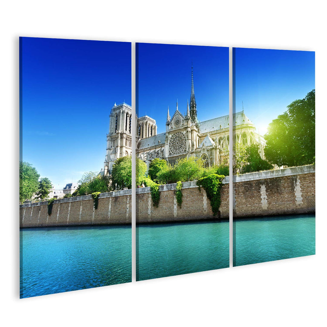islandburner Bild auf Leinwand Notre Dame Paris Frankreich 15A Bilder Wandbilder Poster Leinwand 130