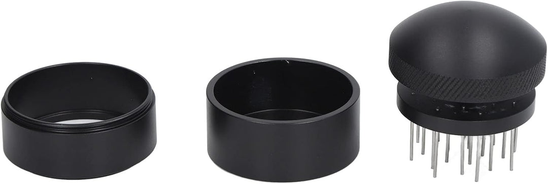 Espresso Nadel Verteiler, Edelstahl kaffeeverteiler mit Verstellbarer Tiefe und Sockel Espresso Vert