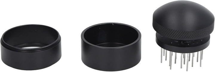 Espresso Nadel Verteiler, Edelstahl kaffeeverteiler mit Verstellbarer Tiefe und Sockel Espresso Vert